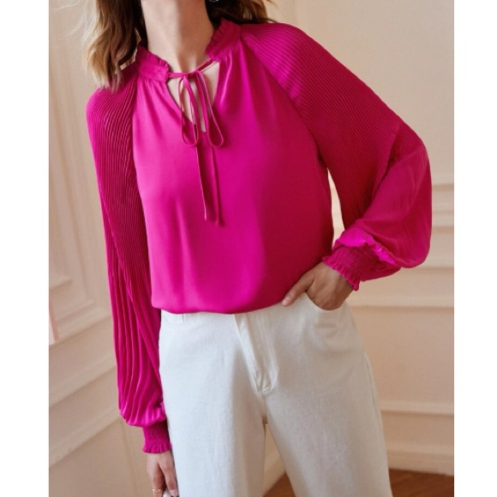 Luxe tie neck blouse - Picture 6 of 15